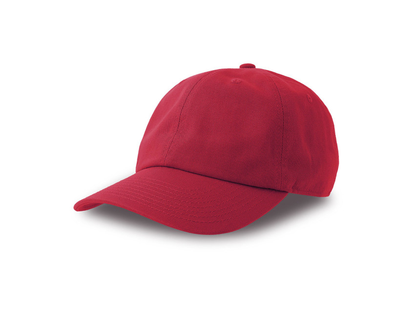 Бейсболка DAD HAT-S, 6 клиньев, металлическая застежка, красный
