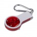 Брелок FLOYKIN со свистком, фонариком и светоотражателем на карабине, красный с белым, пластик, Белый