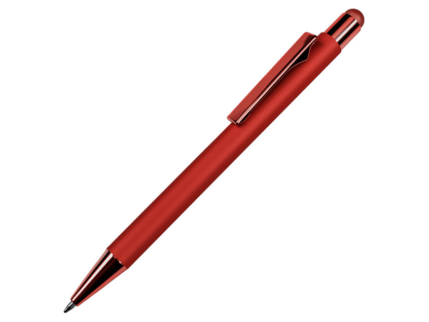 Ручка шариковая FACTOR COLOR со стилусом, красный