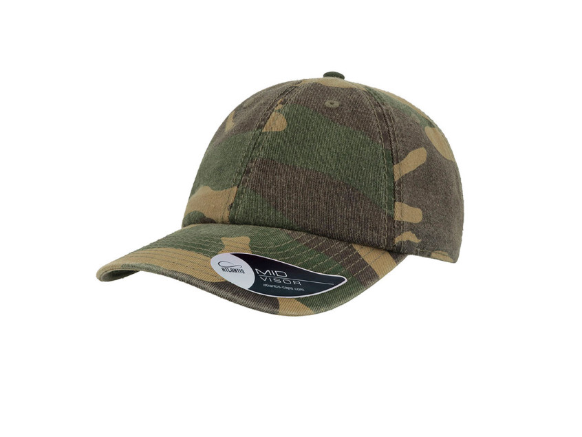 Бейсболка DAD HAT, 6 клиньев,  металлическая застежка, Камуфляж