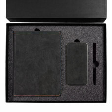 Набор подарочный EMBER: ежедневник и power bank в коробке с ложементом, черный Набор подарочный EMBER: ежедневник и power bank в коробке с ложементом, черный