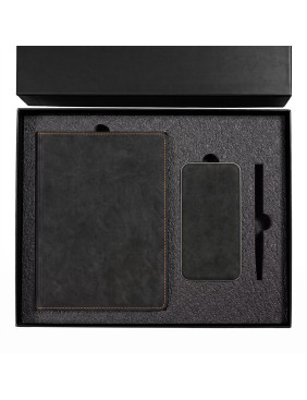 Набор подарочный  EMBER: ежедневник и power bank в коробке  с ложементом, черный