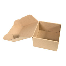 Коробка подарочная mini BOX, размер 17,5  x 15,5 x 8 см, коричневый