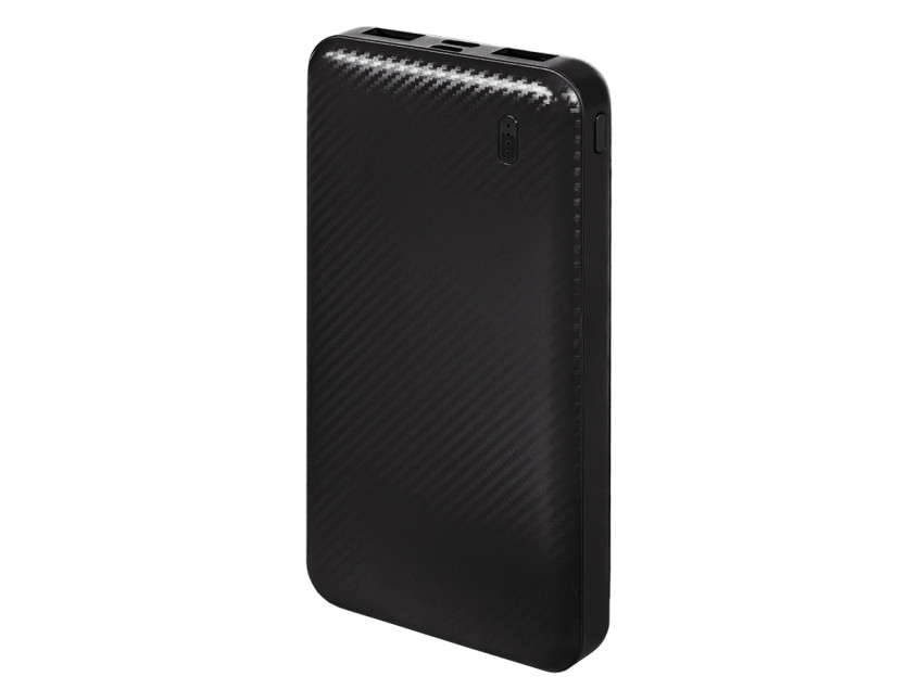 Универсальный аккумулятор Rib 10 (10000 мАч), черный, 13,5х6.8х1,5 см