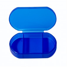 Витаминница TRIZONE, 3 отсека; 6 x 1.3 x 3.9 см; пластик, синяя, Синий