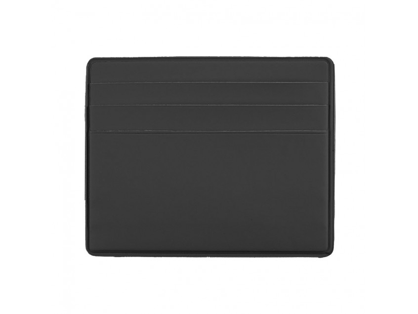 Чехол для 6 карт с отделением для денег, черный, PU soft touch, Черный