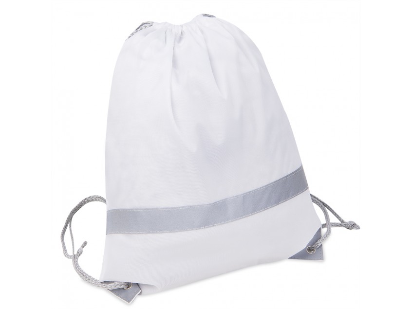 Рюкзак мешок RAY со светоотражающей полосой, Белый