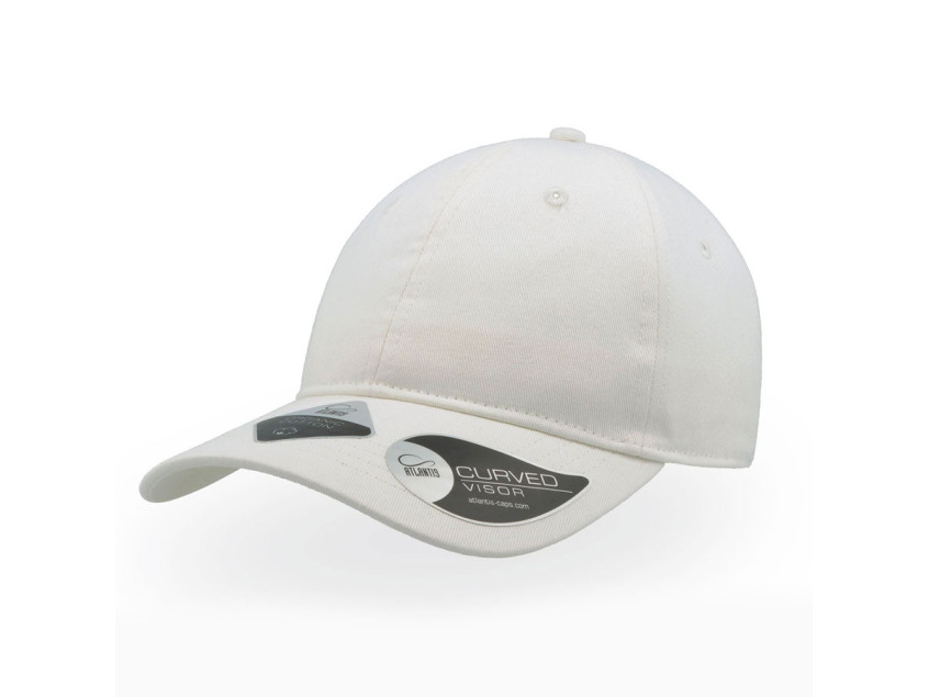 Бейсболка с NFC-меткой в козырьке GREEN CAP 265 из органического хлопка , белый