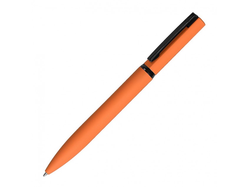 Ручка шариковая MIRROR BLACK, покрытие soft touch, Оранжевый