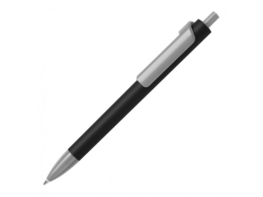 Ручка шариковая FORTE SOFT BLACK, покрытие soft touch, Серый