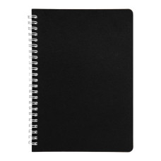 Блокнот на двойной пружине HELIX, 143 х 205 мм, черный с белым, блок в линейку, Черный