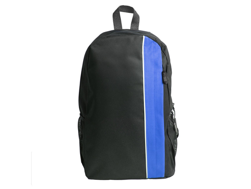 Рюкзак PLUS, чёрный/синий, 44 x 26 x 12 см, 100% полиэстер 600D, черный, ярко-синий