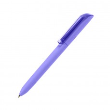 Ручка шариковая FLOW PURE c покрытием soft touch и прозрачным клипом, Фиолетовый