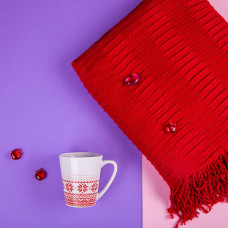 Набор подарочный NATIVE PASSION: плед, кружка, коробка, красный, Красный