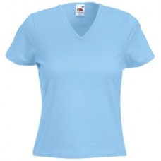 Футболка женская LADY FIT V-NECK T 210, Голубой