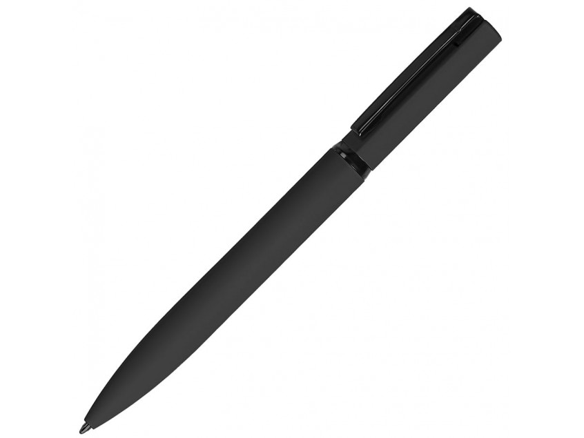 Ручка шариковая MIRROR BLACK, покрытие soft touch, Черный