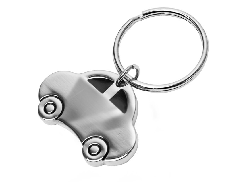 Брелок TITAN AUTO; 4,2 x 3 x 0,4 см; металл, серебристый