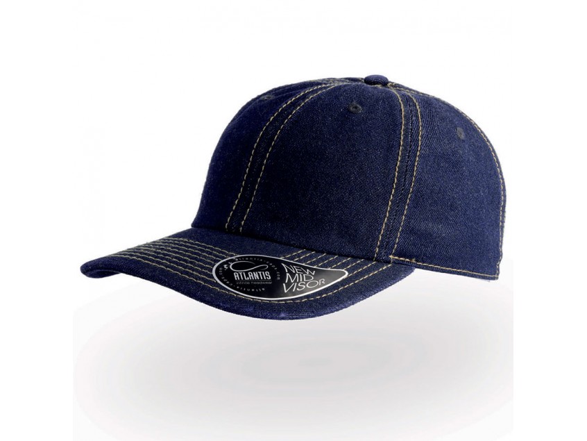 Бейсболка DAD HAT, 6 клиньев, металлическая застежка, Темно-синий