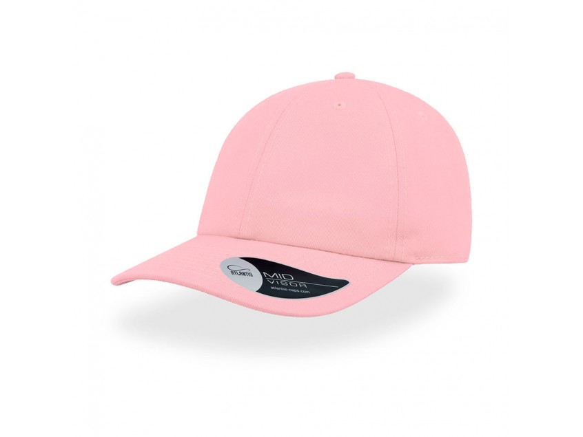 Бейсболка DAD HAT, 6 клиньев, металлическая застежка, Розовый