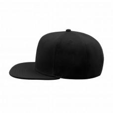 Бейсболка SNAP BACK, 6 клиньев, пластиковая застежка, Черный