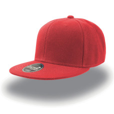 Бейсболка SNAP BACK, 6 клиньев,  пластиковая застежка, Красный