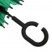 Зонт-трость HALRUM, пластиковая ручка, полуавтомат, Зеленый