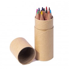 Набор цветных карандашей мини FLORA ,12 цветов, бежевый
