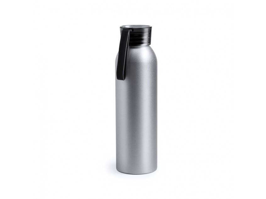 Бутылка для воды TUKEL, черный, 650 мл,  алюминий, резина, Черный