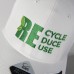 Бейсболка RECY FEEL из материала rPET/рециклированного полиэстера, 6 клиньев, пластиковая застежка, Белый
