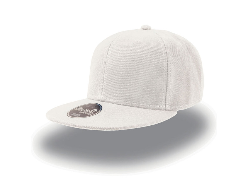Бейсболка SNAP BACK, 6 клиньев, пластиковая застежка, Белый