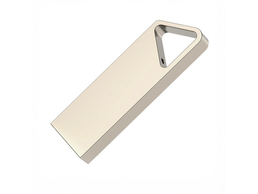 USB flash-карта SPLIT (16Гб), серебристая, 3,6х1,2х0,5 см, металл, серебристый