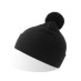 Шапка вязаная двойная Wind-S с помпоном, черный