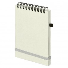 Блокнот на спирали MEMO PAD, размер 95х145 мм, бежевый, блок в клетку, Бежевый