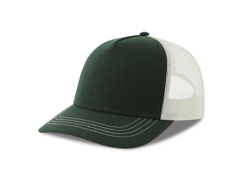 Бейсболка RAPPER CANVAS-S, 5 клиньев, пластиковая застёжка, Темно-зелёный