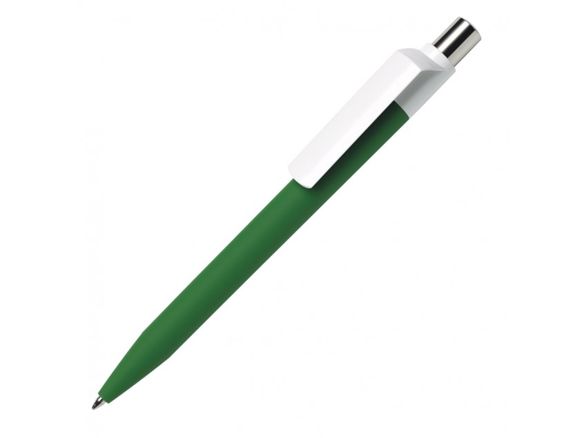 Ручка шариковая DOT, покрытие soft touch, Зеленый