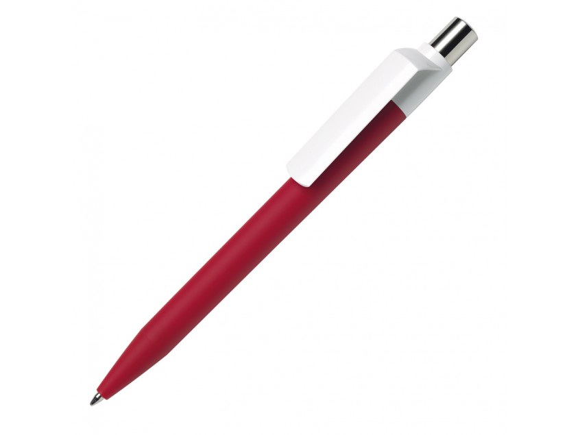 Ручка шариковая DOT, покрытие soft touch, Красный