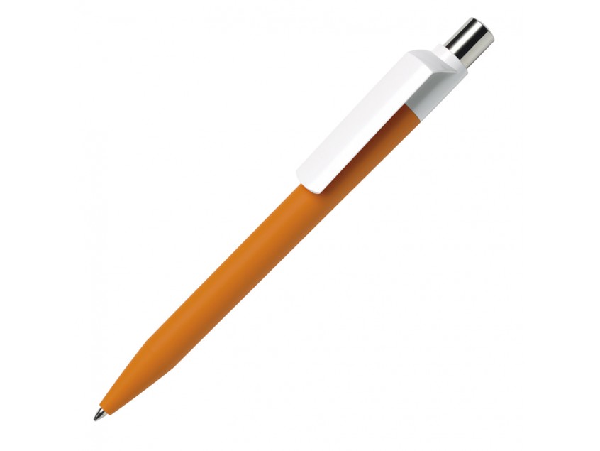 Ручка шариковая DOT, покрытие soft touch, Оранжевый