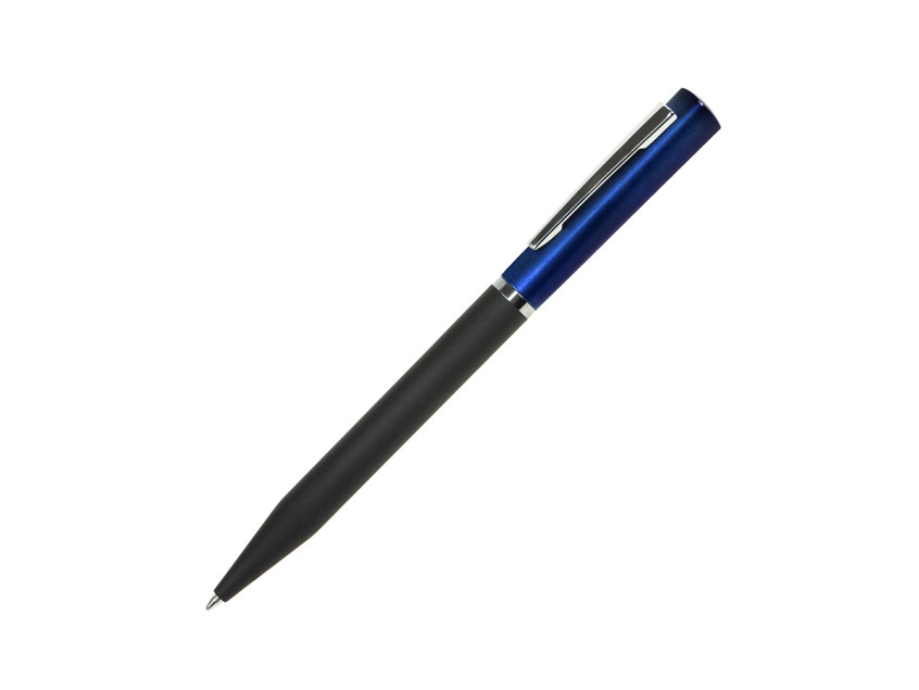 Ручка шариковая M1, пластик, металл, покрытие soft touch, черный, синий