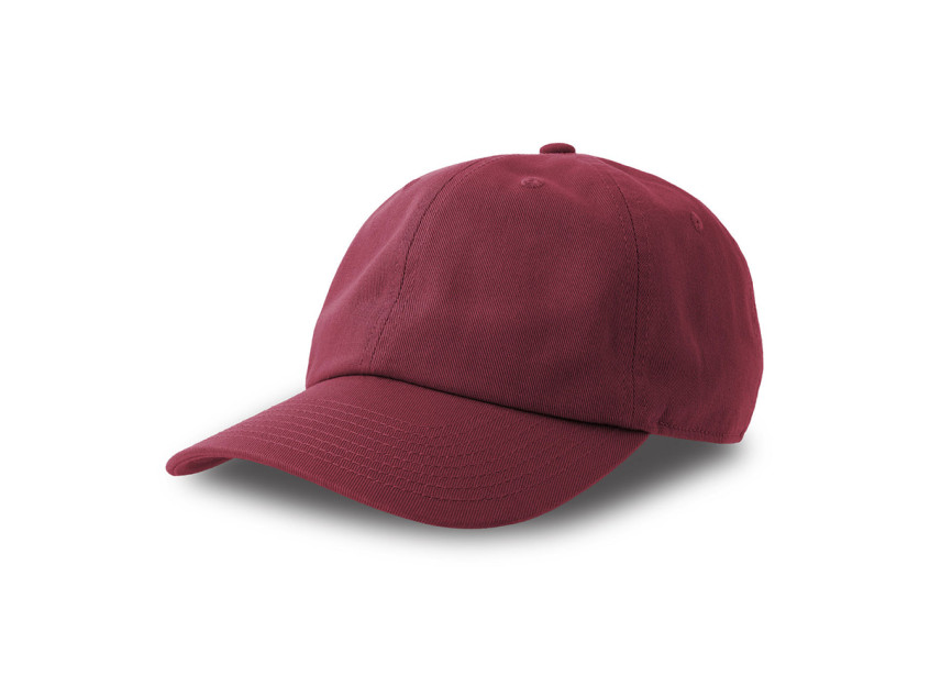 Бейсболка DAD HAT-S, 6 клиньев, металлическая застежка, бордовый