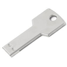 USB flash-карта KEY (8Гб), серебристая, 5,7х2,4х0,3 см, металл, серебристый