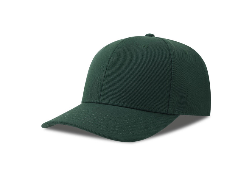 Бейсболка BEAT-S, 6 клиньев, пластиковая застежка, Темно-зелёный