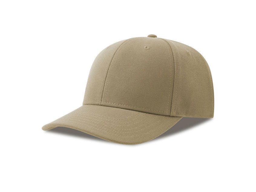 Бейсболка BEAT-S, 6 клиньев, пластиковая застежка, Бежевый