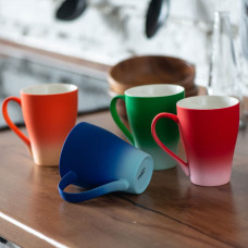 Кружка GRADE с прорезиненным покрытием, Красный