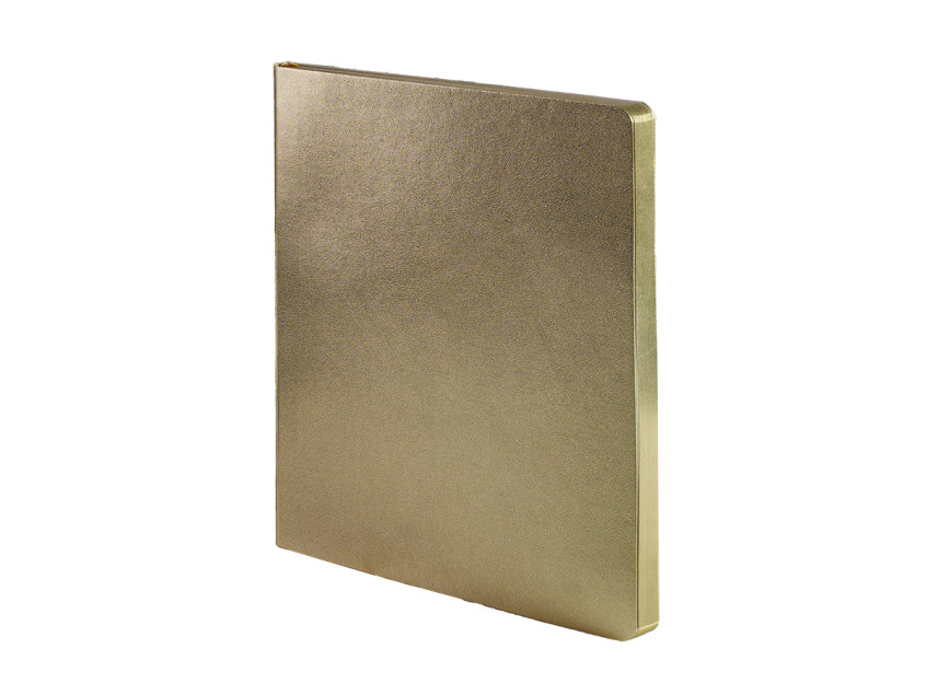 Бизнес-блокнот AURI, формат А5, золотистый, блок в линейку, Золото