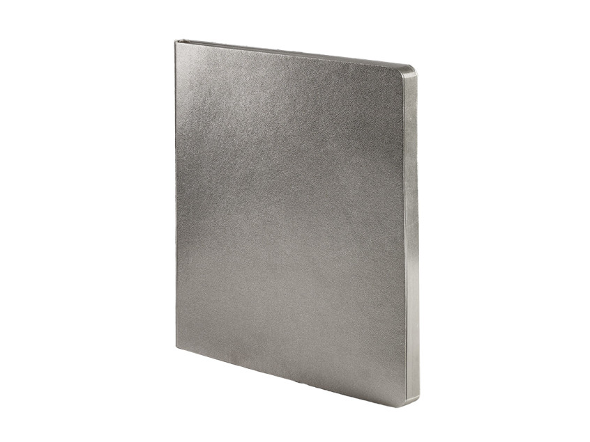 Бизнес-блокнот AURI, формат А5, серебристый, блок в линейку, Серебро