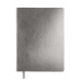 Бизнес-блокнот AURI, формат А5, серебристый, блок в линейку, Серебро