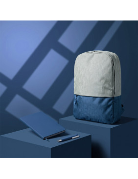 Подарочный набор READYPACK: рюкзак,  ручка, блокнот, синий, серый, синий