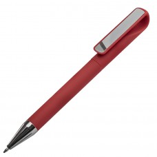 Ручка шариковая GLOSSY GUN с покрытием soft touch, Красный
