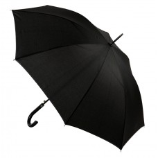 Зонт-трость OXFORD, ручка из искусственной кожи, полуавтомат, Черный