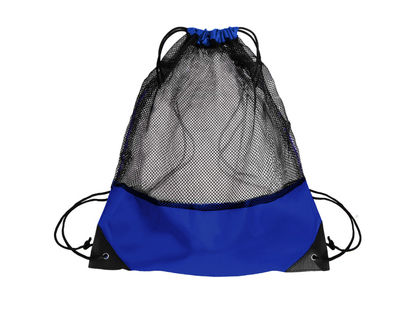 Рюкзак мешок с укреплёнными уголками Mesh, синий, 35*41 см, полиэстер 210D